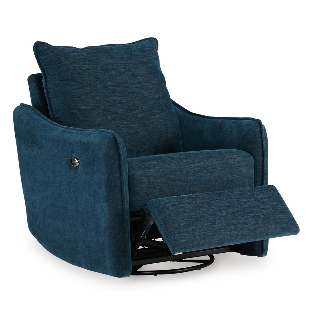 Ashley McBurg Swivel Power Recliner in Navy, , large