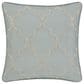 J. Queen New York Tranquility 18" Square Throw Pillow in Aqua, Cream and Gold, , large