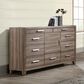 New Heritage Design Harrisburg 9-Drawer Dresser and Mirror in Walnut, , large
