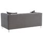 Tov Furniture Bea Stationary Loveseat in Grey Velvet, , large