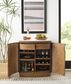 Riva Ridge Caden Bar Cabinet with Marble Top in Spiced Caramel, , large