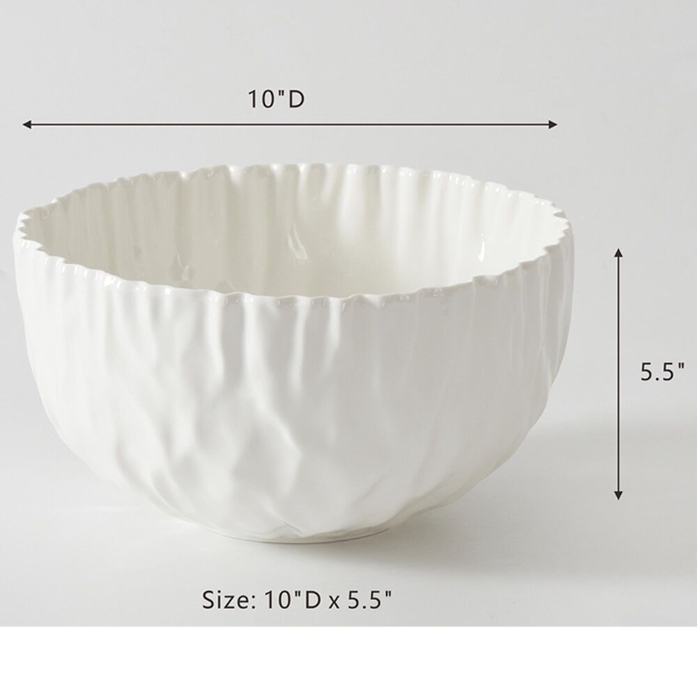 Pampa Bay Mascali Bianca Large Bowl in White, , large