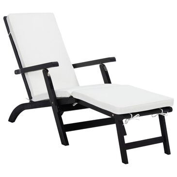 Safavieh Piscataway Patio Lounge Chair in Black, , large