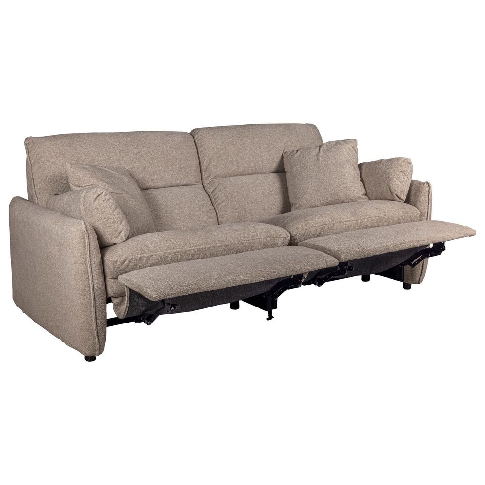 Haining Power Reclining Sofa with Power Headrests in Parchment, , large
