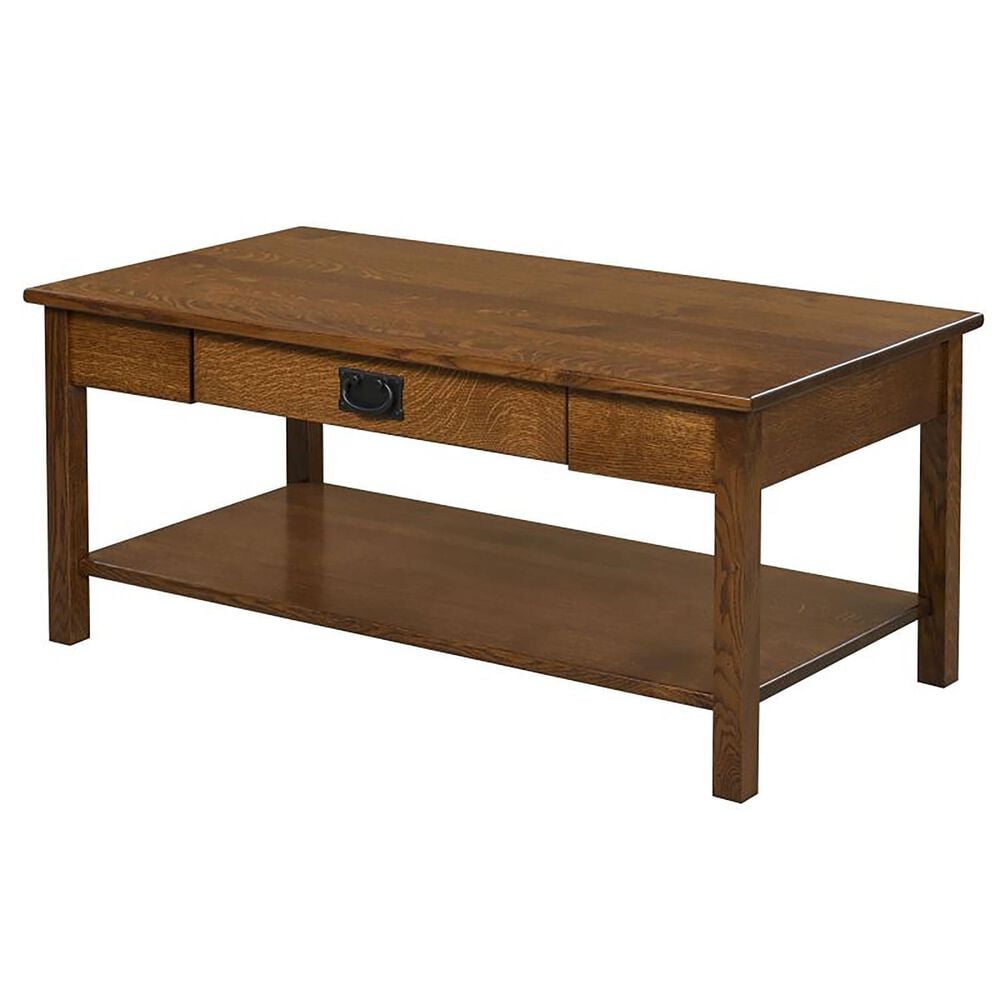 Y & T Woodcraft Lodi Mission Coffee Table with Casters in Michaels Cherry, , large