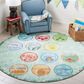 Safavieh Kids Playhouse 5" Round Green and Blue Rug, , large