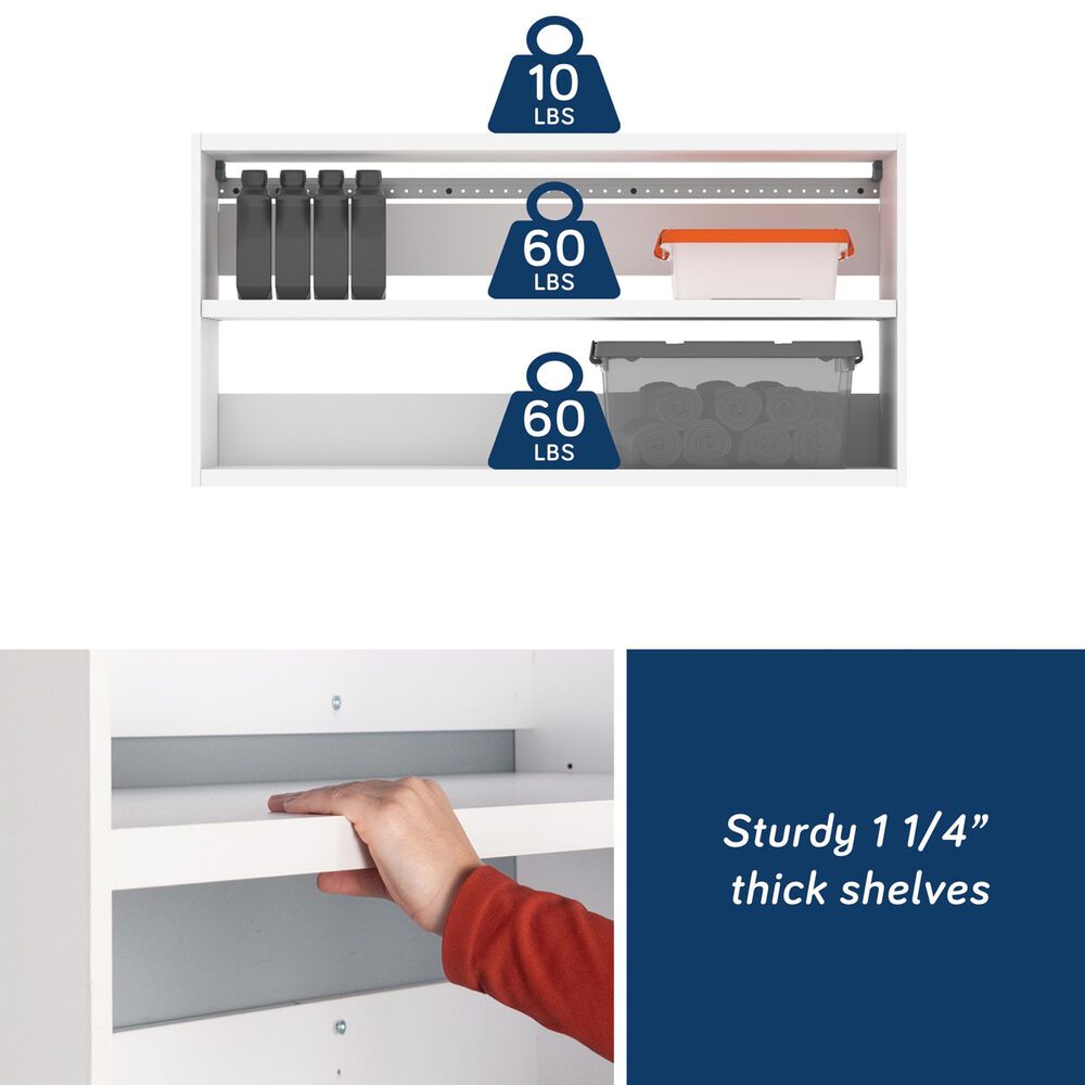 Sauder Wall-Mounted Upper Cabinet &amp; Doors Bundle, , large