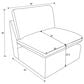 Coaster Collins Modular Armless Chair in Grey, , large