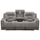 Ashley Mixed Motion Power Reclining Sofa in Shadow, , large