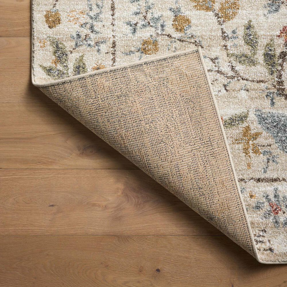 Rifle Paper Co Laurel Peacock Garden 2&#39;8&quot; x 8&#39; Cream Runner, , large