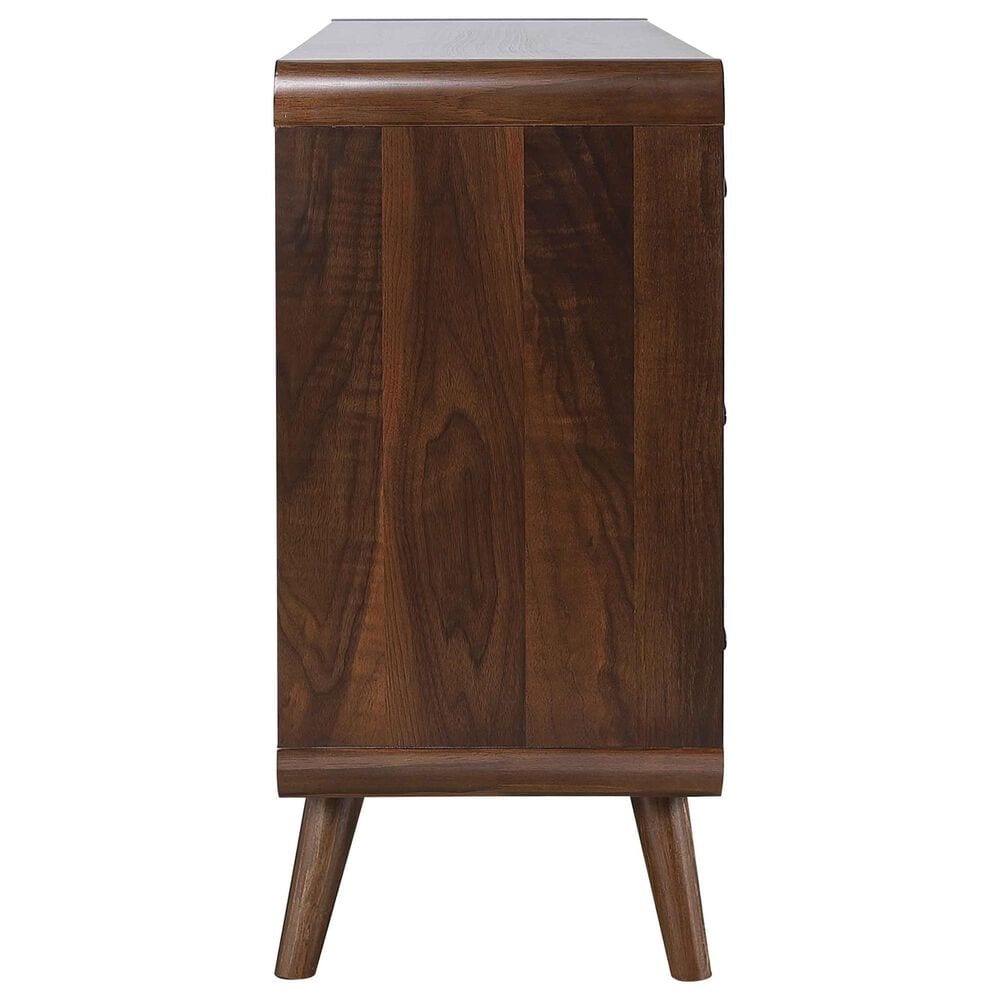 Pacific Landing Robyn 3 Piece Queen Bedroom Set in Dark Walnut with Platform Panel Bed, Dresser and Nightstand, , large
