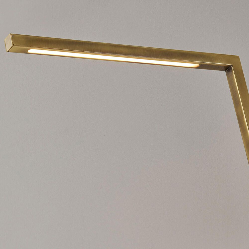 Adesso Aidan Charging Desk Lamp in Antique Brass, , large
