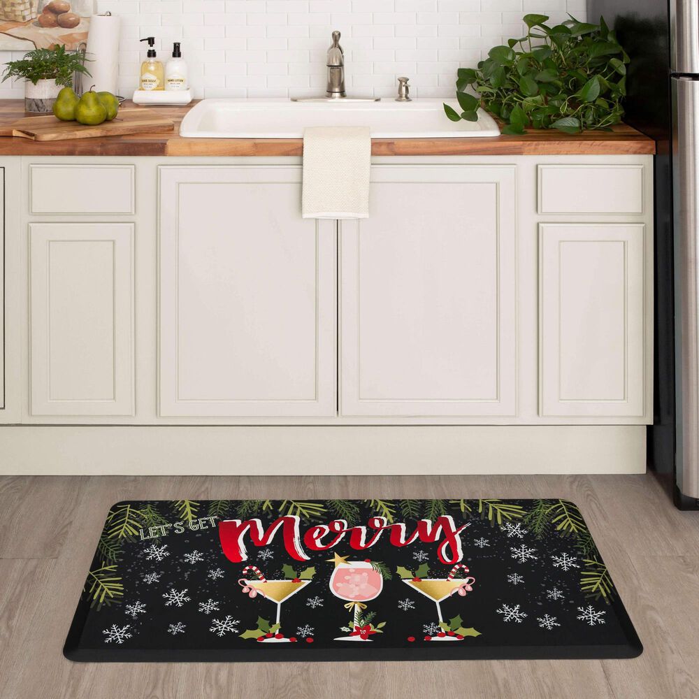 Mohawk Dri-Pro Deluxe Merry Martinis 1&#39;6&quot; x 2&#39;6&quot; Multicolor Door Mat, , large
