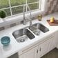 MS International Double Bowl 18-Gauge Stainless Steel Undermount Kitchen Sink, , large