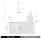 Golden Lighting Bartlett 2-Light Pendant in French White, , large