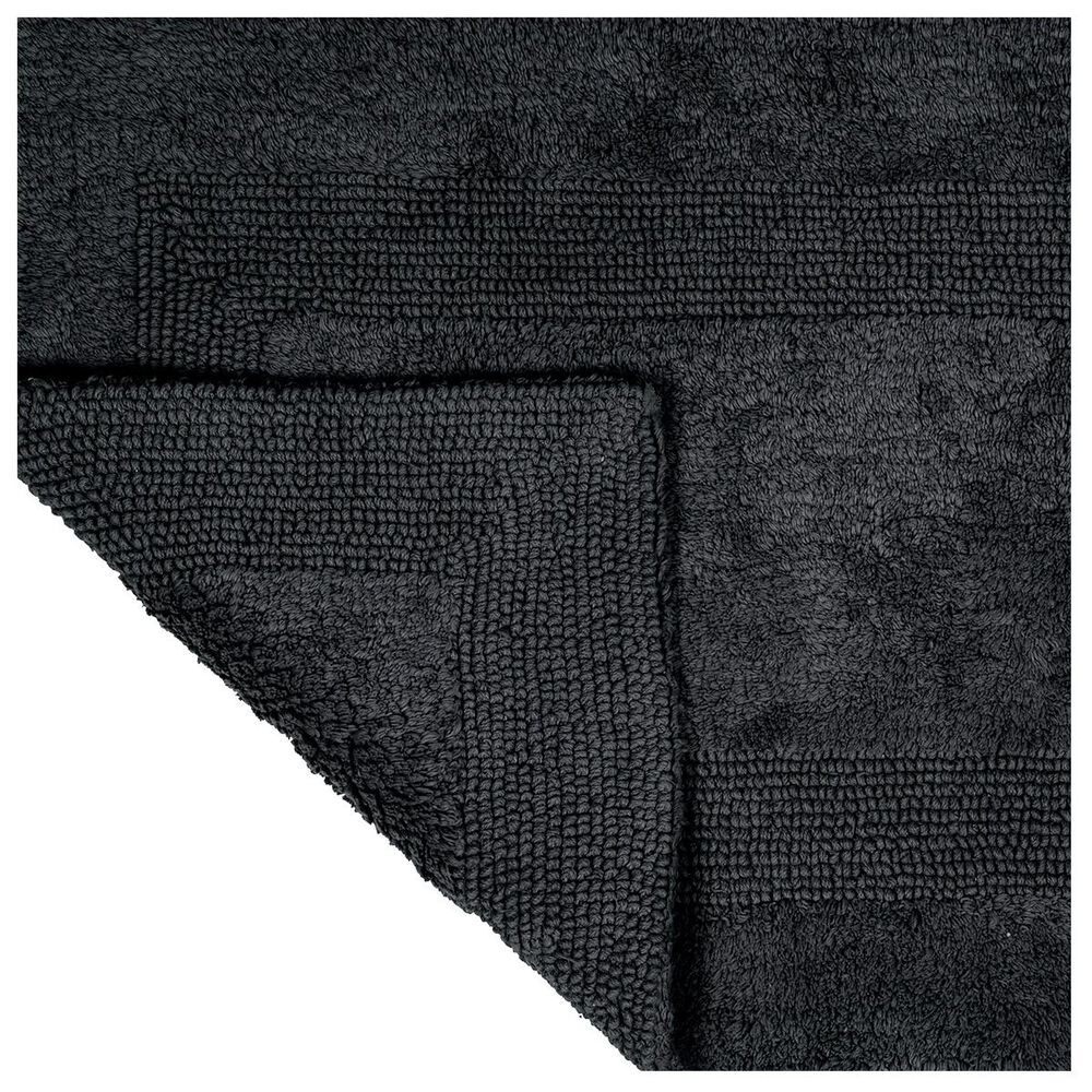 Timberlake Lavish Home 100% Cotton Long Bath Rug in Black, , large