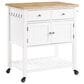 Valor Living Stirling Kitchen Cart in White, , large
