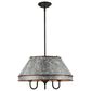 Golden Lighting Jasper 3-Light Pendant in Antique Black and Weathered Gold, , large