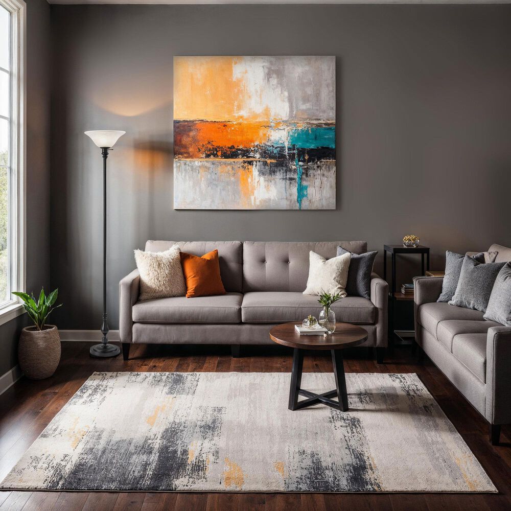 Adesso Claret Torchiere Floor Lamp in Black, , large