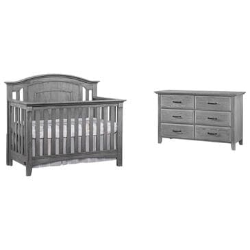 Oxford Village Willowbrook 2 Piece Nursery Set in Graphite Gray, , large