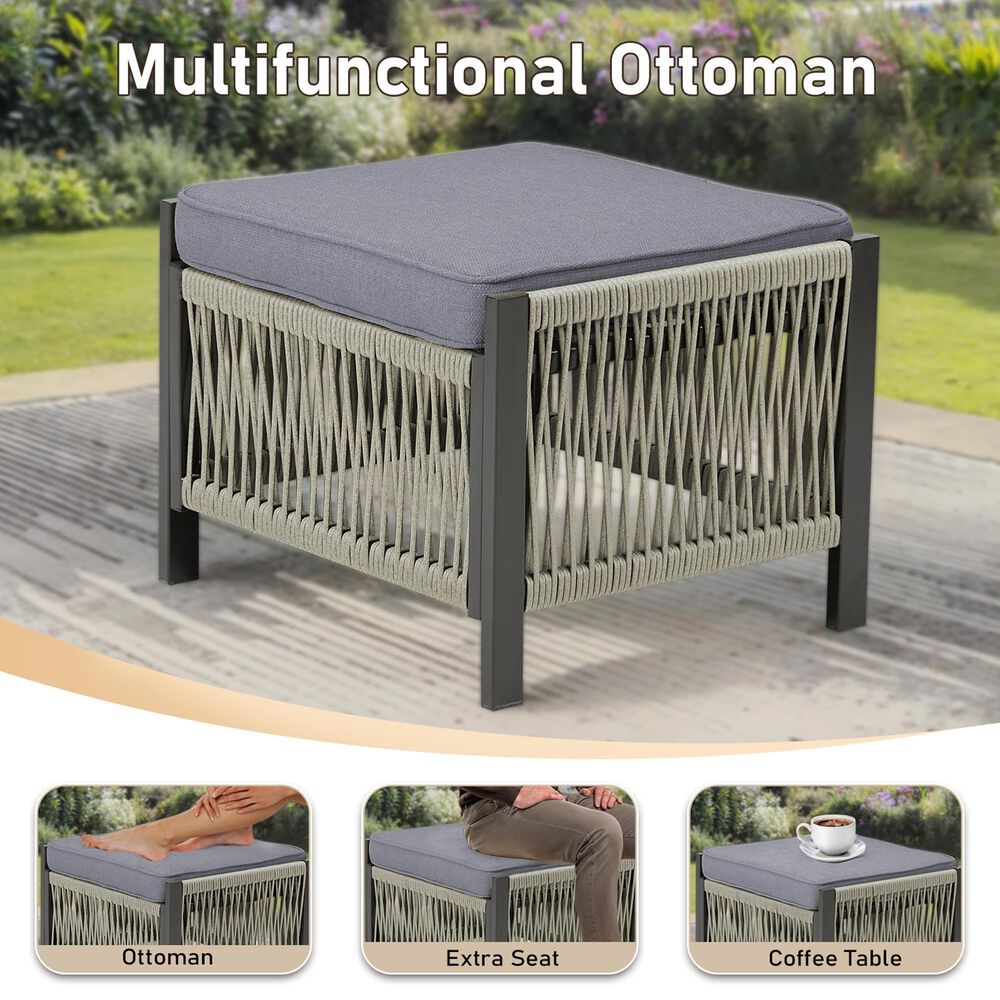 Sunwell Garden Chat Set in Dark Grey (Set of 5), , large