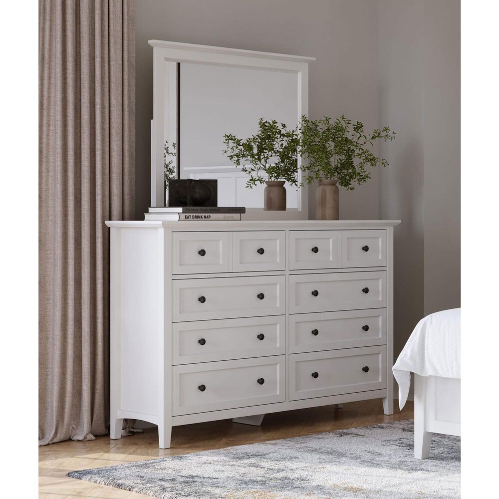 Urban Home Grace Dresser Mirror in Snowfall White, , large