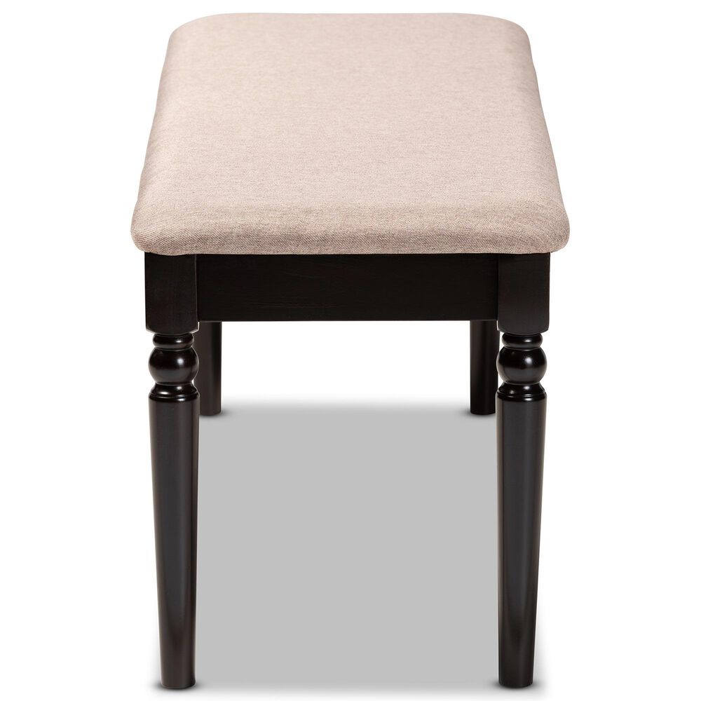 Baxton Studio Giovanni Dining Bench in Dark Brown, , large
