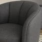 Golden Wave Furniture Elliot Accent Chair and Ottoman with Casters in Charcoal, , large