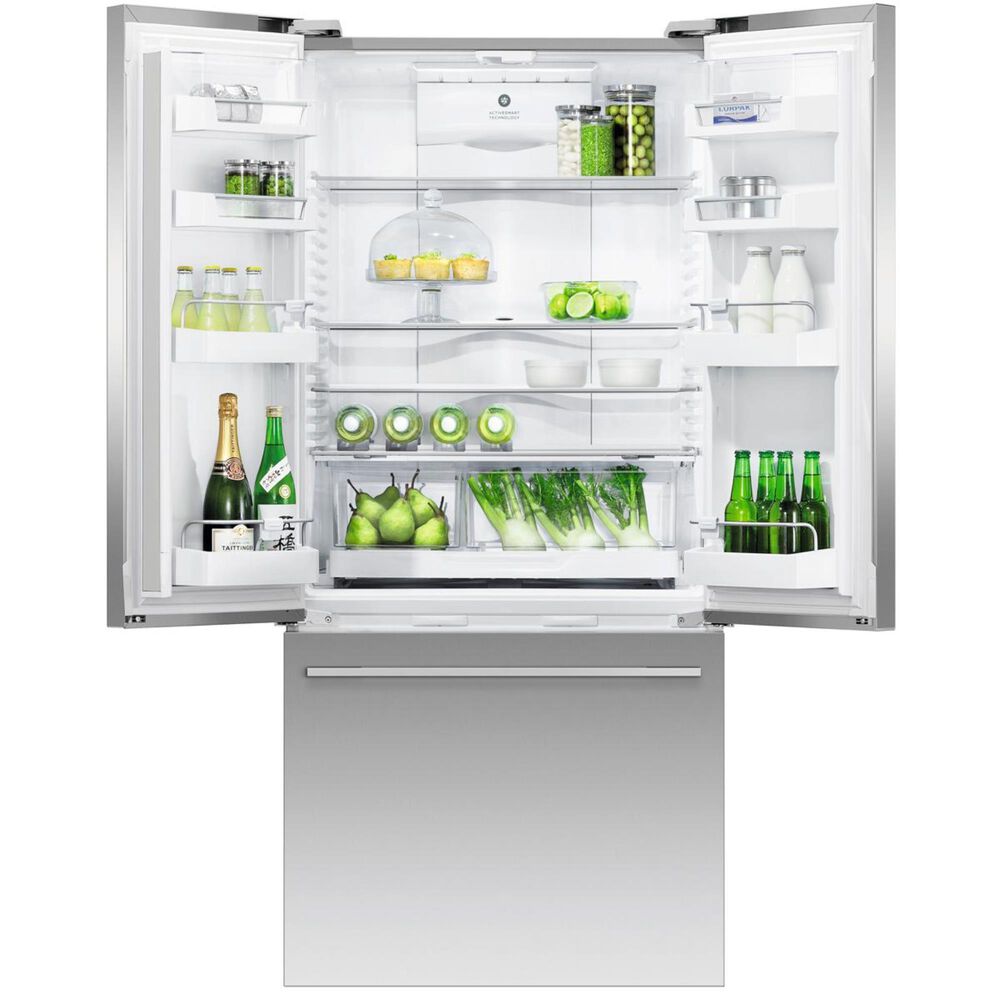 Fisher &amp; Paykel 17.0 Cu. Ft. 3-Door French Door Refrigerator with Ice and Water in Stainless Steel, , large