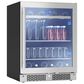 Zephyr 24" ADA Single Zone Beverage Cooler with Glass Door in Black and Stainless Steel, , large