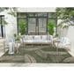 Nourison Garden Oasis GOA02 Green and Ivory 8" x 10" Indoor/Outdoor Area Rug, , large