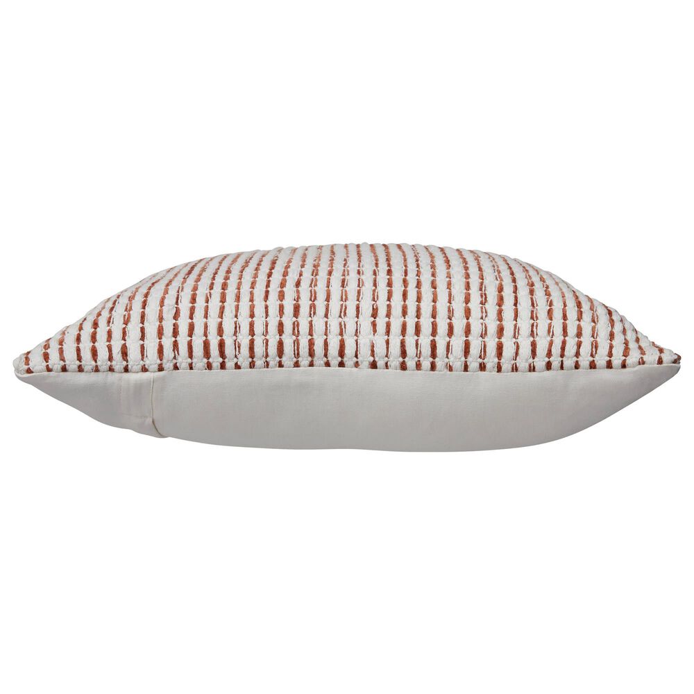 Ashley Nashlin 19&quot; Square Throw Pillow in White and Rust, , large