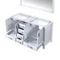 Lexora Home Jacques 60" Double Bathroom Vanity Cabinet Only in Dark Grey and 58" Mirror, , large