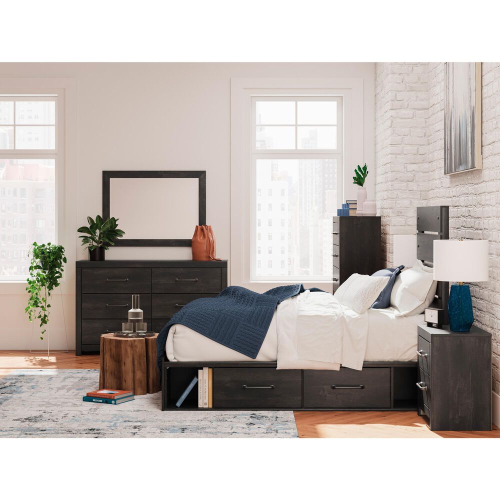 Ashley Hollivern 5-Drawer Chest in Dark Gray, , large