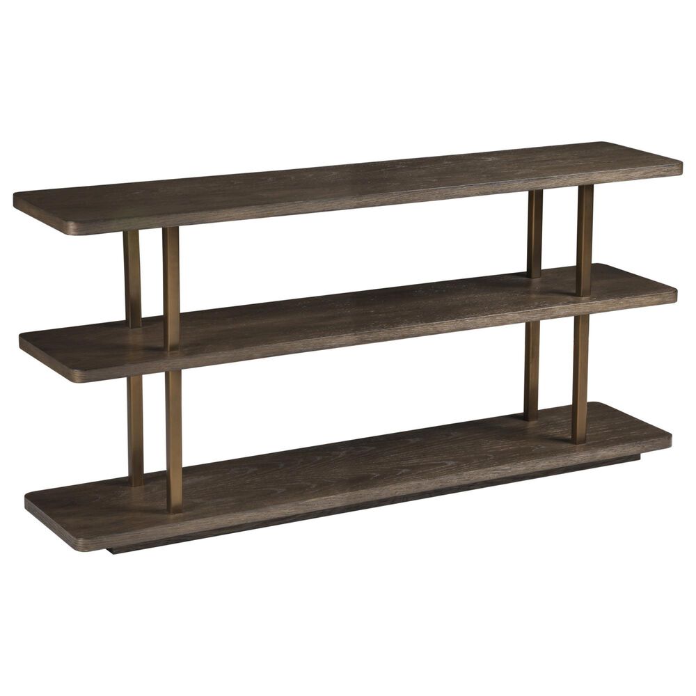 Artistica Home Andare Sofa Table in Dry Brown and Antiqued Brass, , large