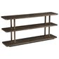 Artistica Home Andare Sofa Table in Dry Brown and Antiqued Brass, , large