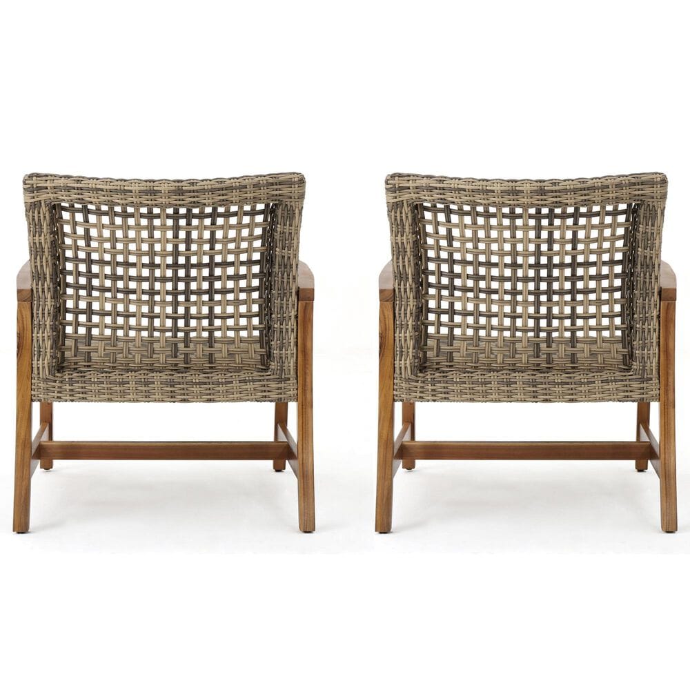 Hearth and Haven Hampton Club Chair in Natural and Gray &#40;Set of 2&#41;, , large