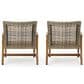 Hearth and Haven Hampton Club Chair in Natural and Gray (Set of 2), , large