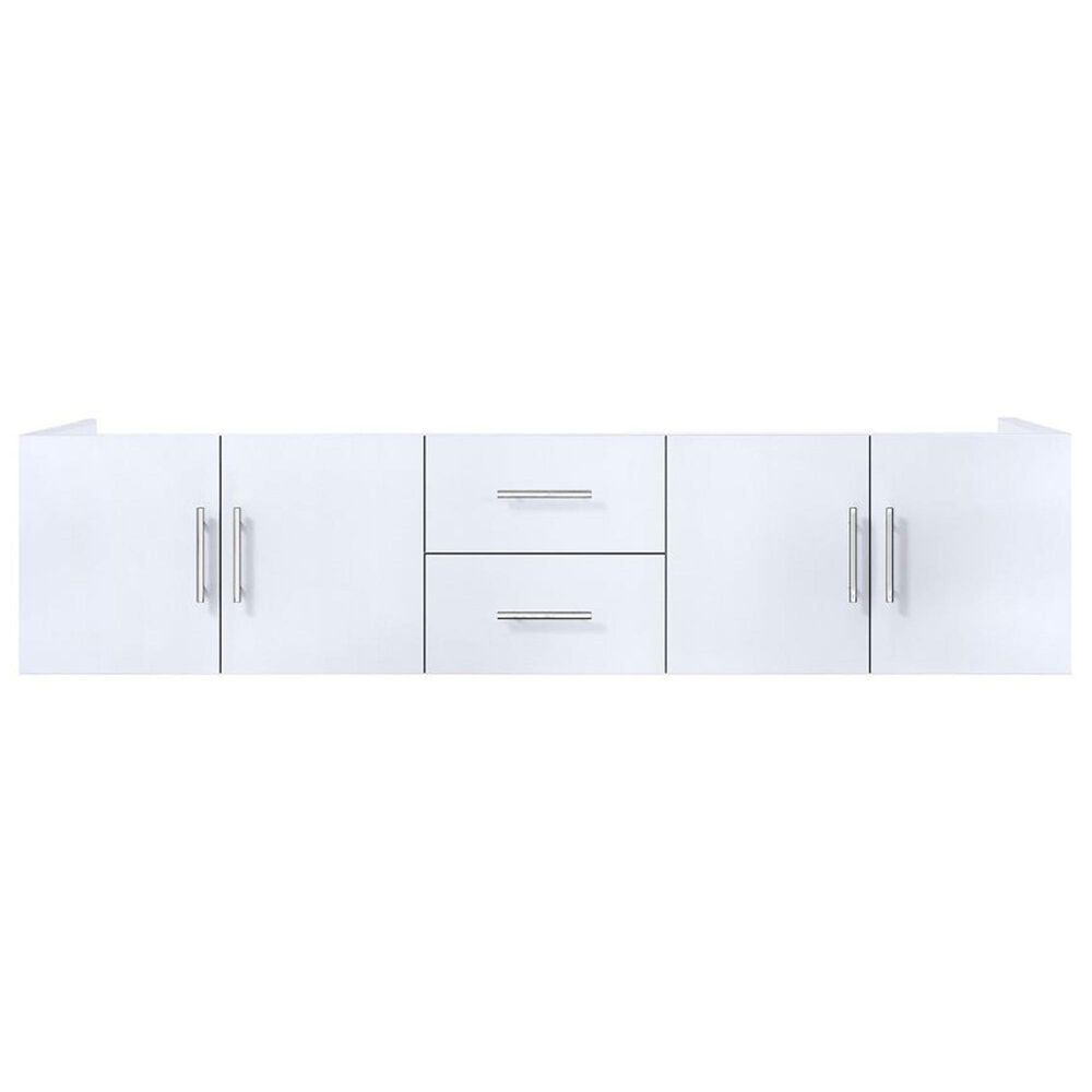 Lexora Home Geneva 80&quot; Double Bathroom Vanity Cabinet Only in Glossy White and 30&quot; LED Mirrors, , large