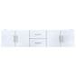 Lexora Home Geneva 80" Double Bathroom Vanity Cabinet Only in Glossy White and 30" LED Mirrors, , large