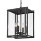 Golden Lighting Tribeca 4-Light Outdoor Pendant in Natural Black with Clear Glass, , large