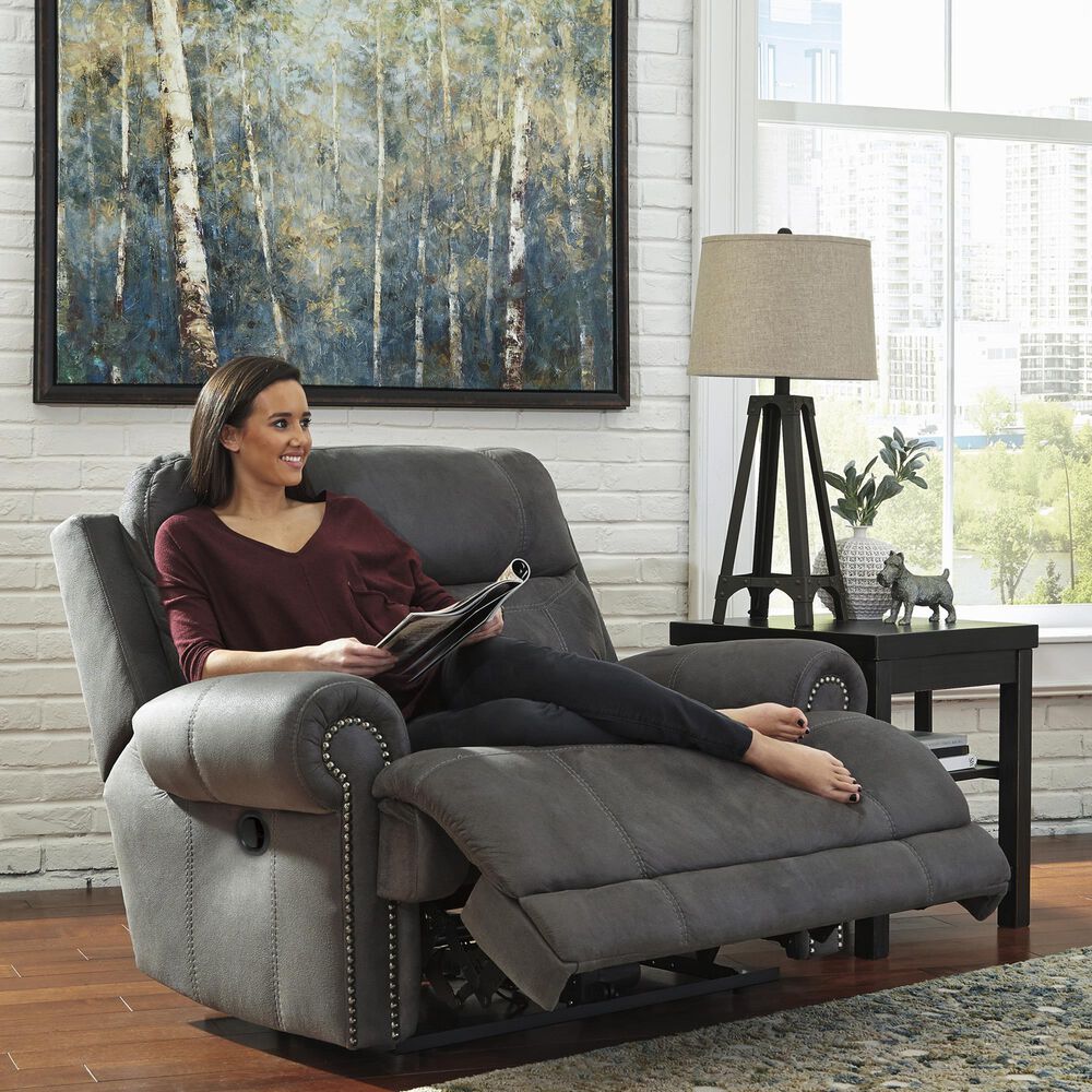 Ashley Austere Manual Wall Recliner in Gray, , large