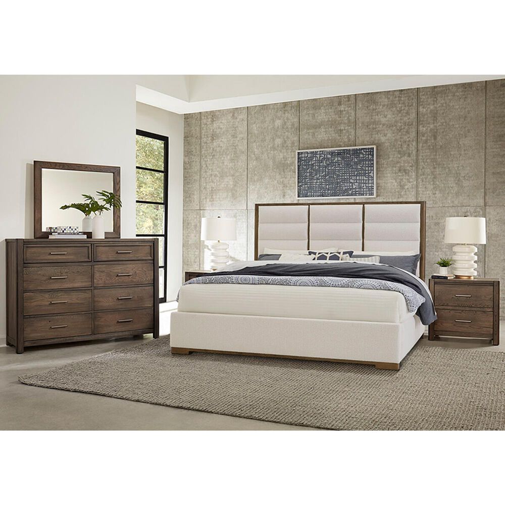 Viceray Collections Crafted Oak 2-Drawer Nightstand in Aged Gray, , large