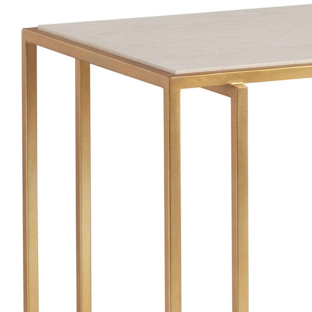 Lexington Home Brands Pinnacle End Table in Antica to and Satin Gold, , large