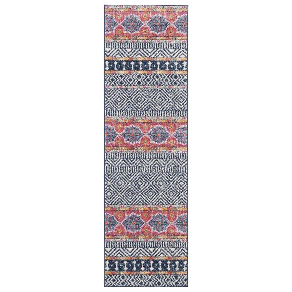 Safavieh Madison MAD797N 2"3" x 8" Navy and Ivory Runner, , large