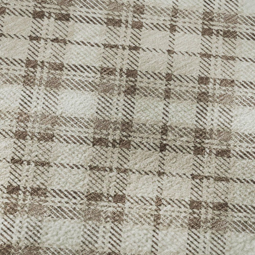 Dalyn Rug Company Soft Essentials Plaid Beige 1'8" x 2'6" Indoor/Outdoor Area Rug, , large