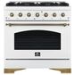 Forno Antico 36" Freestanding Dual Fuel Range in White, , large