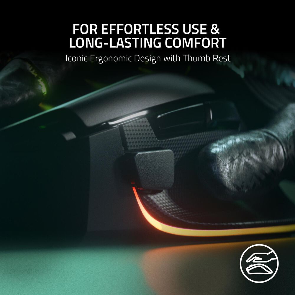 Razer Basilisk V3 Wired Optical Gaming Mouse in Black, , large