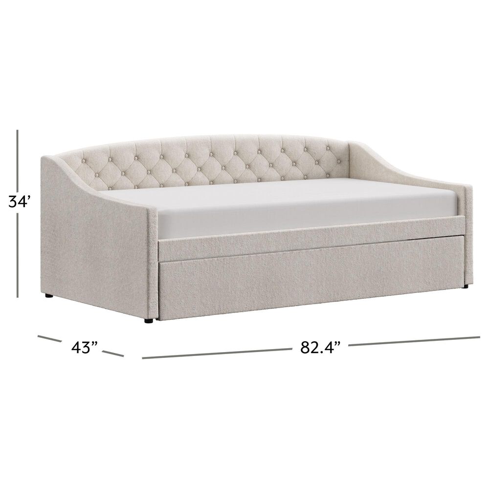 The Monday Company Zoey Upholstered Daybed with Trundle in Beige, , large