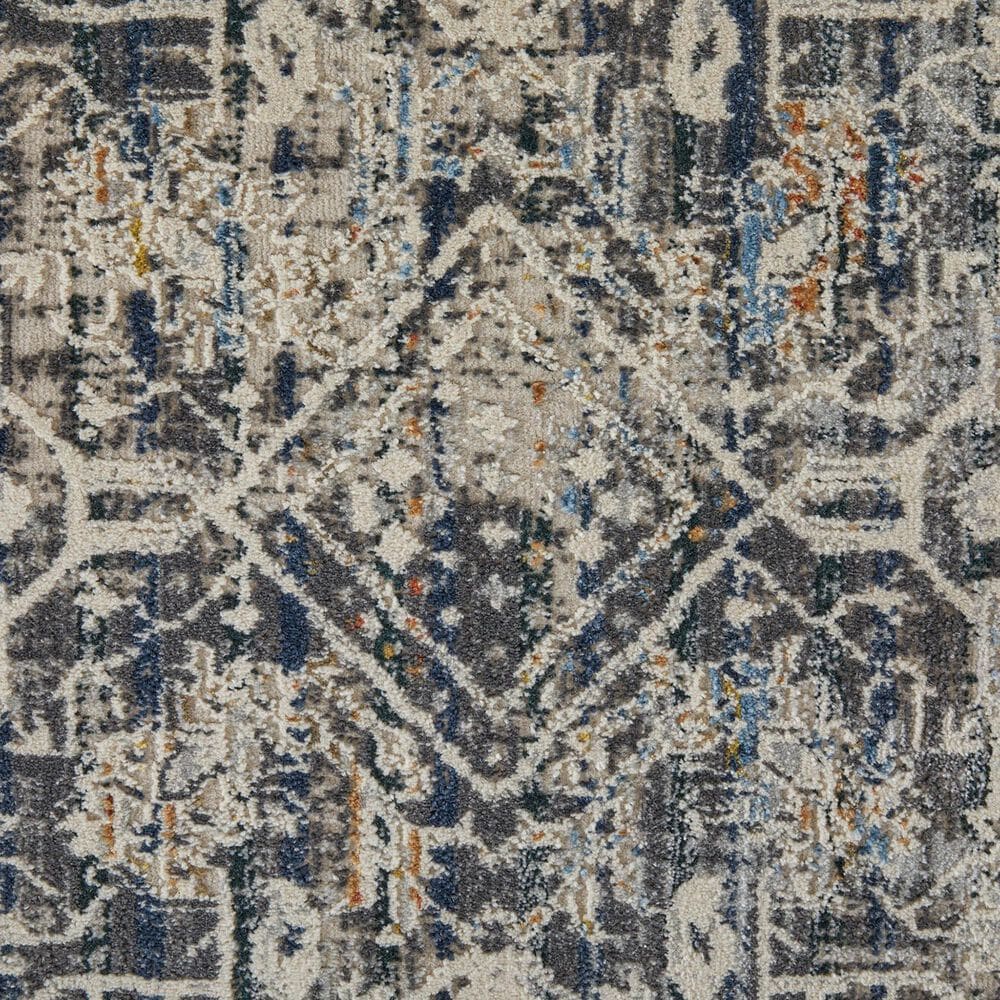 Feizy Kaia 2&#39;6&quot; x 8&#39; Navy and Beige Runner, , large
